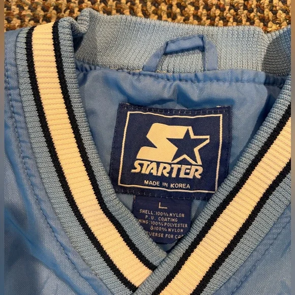 Carolina Tar Heels starter pullover jacket sweater. Vintage style. Lined.